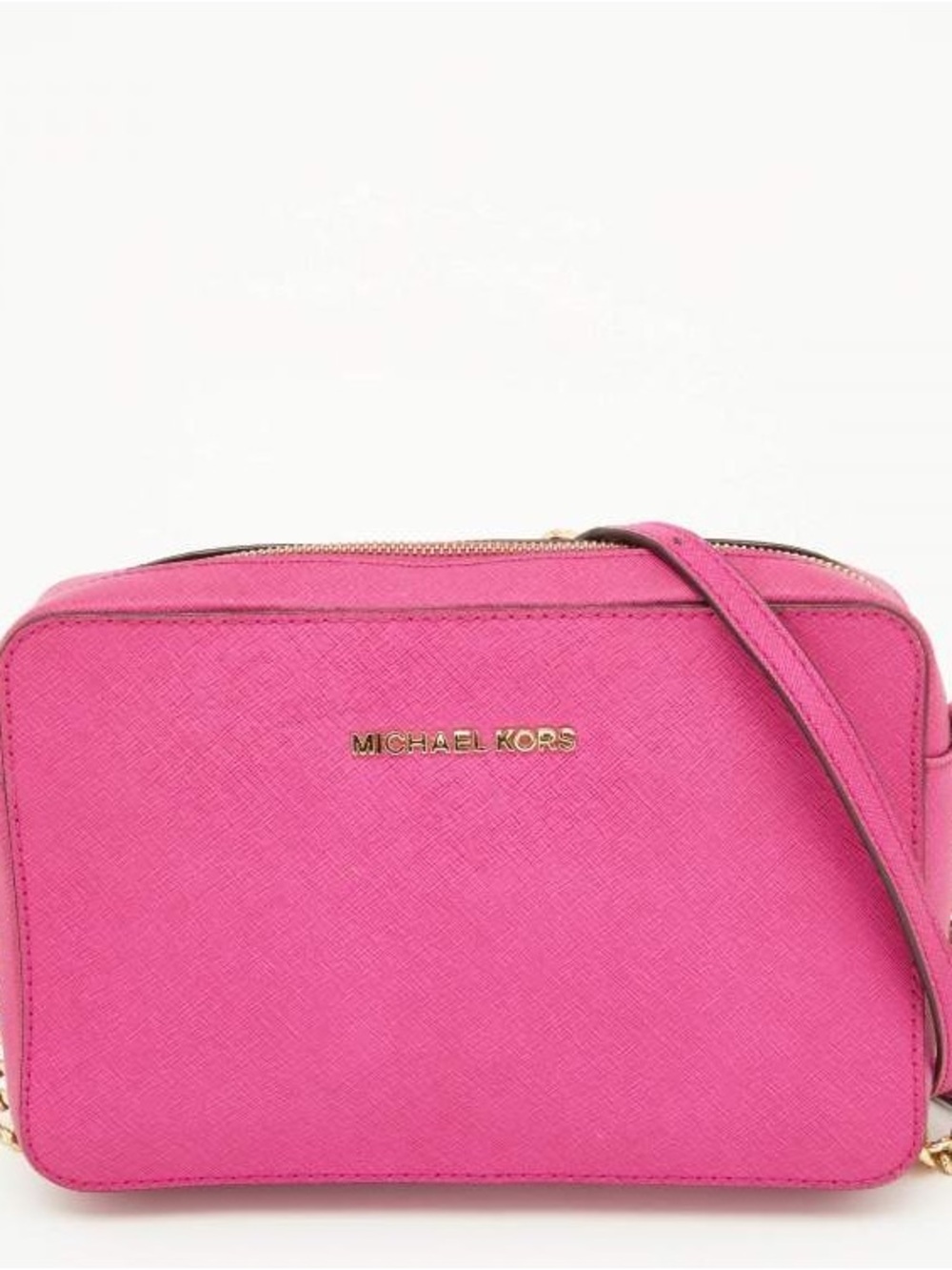 Michael Kors Hot Pink Saffiano Leather Crossbody